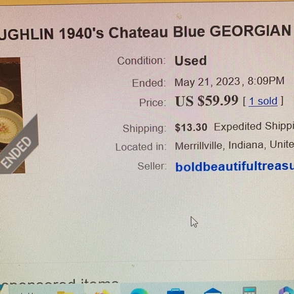 Homer Laughlin Eggshell Georgian Chateaux Blue small fruit bowls - Picture 5 of 5